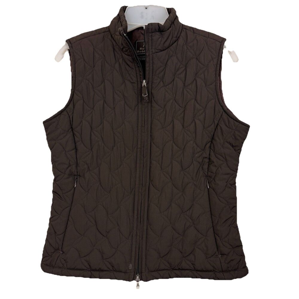 Royal Robbins Quilted Travel Vest Womens Sz Medium Brown Packable RUNS SMALL